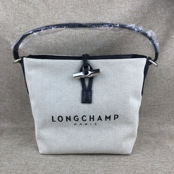 NWT Longchamp Essential Toile Bucket Bag - Picture 2 of 12